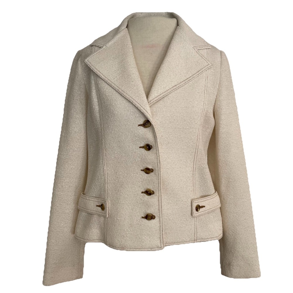 Vintage Custom Tailored‎ By Nardis Of Dallas Blazer Jacket Cream Vintage